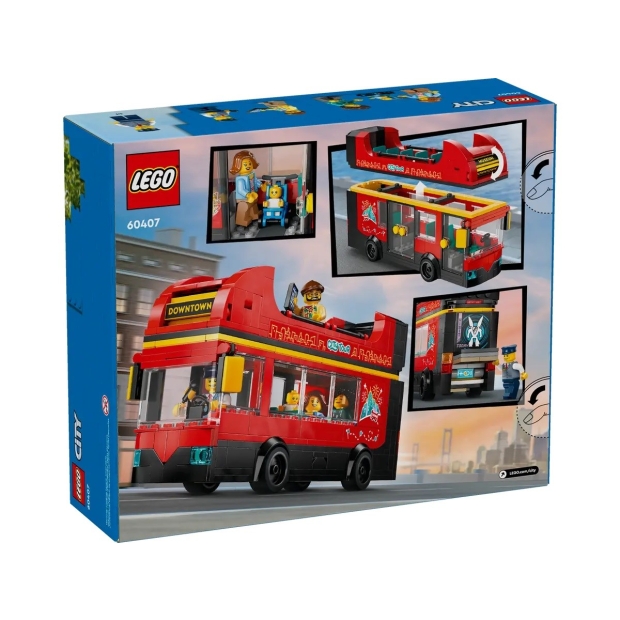 LEGO City 60407 Czerwony, piętrowy autokar