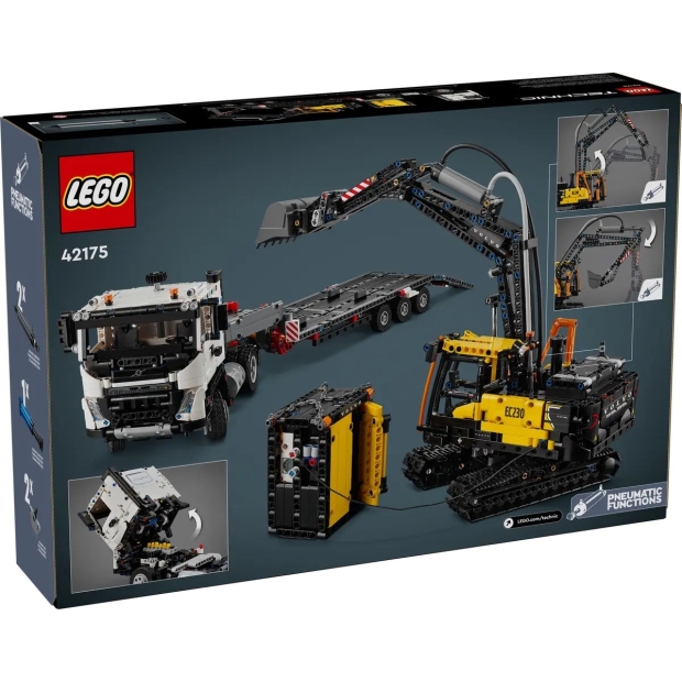 LEGO Technic 42175 Ciężarówka Volvo FMX i koparka EC230 Electric