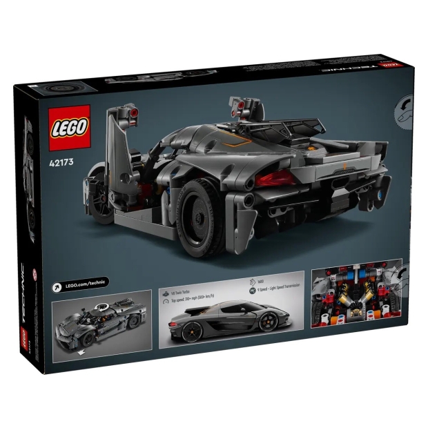 LEGO Technic 42173 Szary hipersamochód Koenigsegg Jesko Absolut