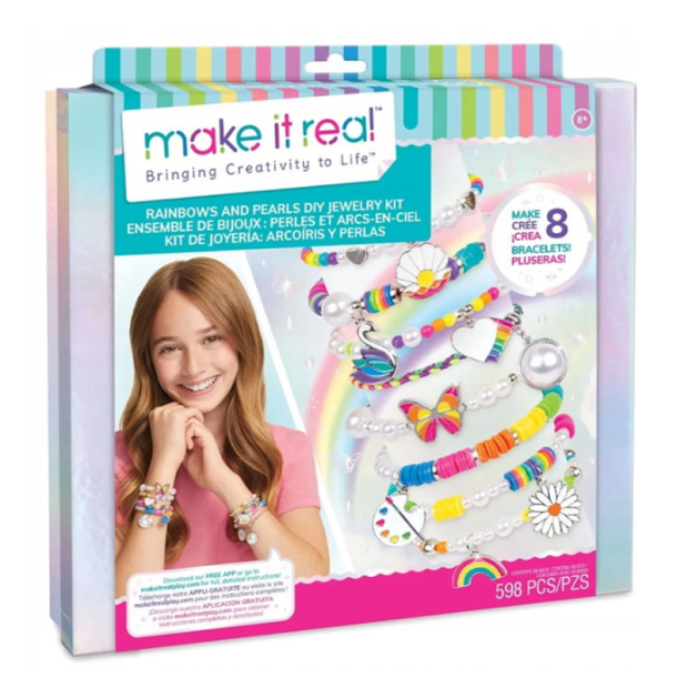 Make It Real Rainbows and Pearls DIY Jewelry Kit