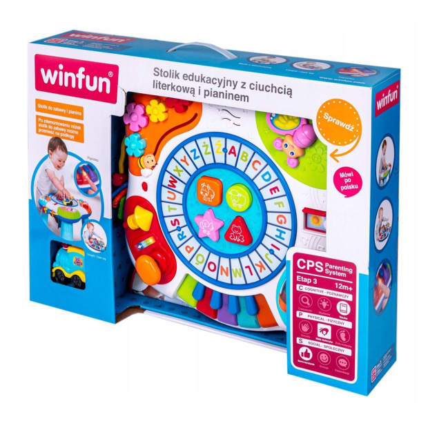 SMILY PLAY stolik edukacyjny interaktywny 5w1 6 m+