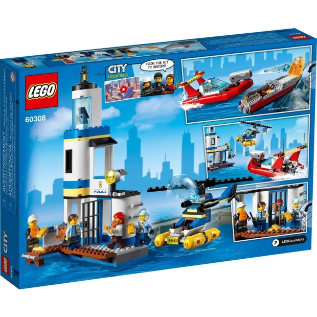 LEGO City 60308 Akcja nadmorskiej policji i strażaków-8352203