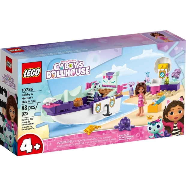 LEGO Gabby's Dollhouse 10786 Statek i spa Gabi i Syrenkotki