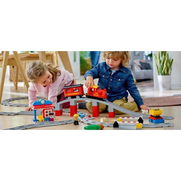 LEGO DUPLO 10874 Pociąg parowy-8352655