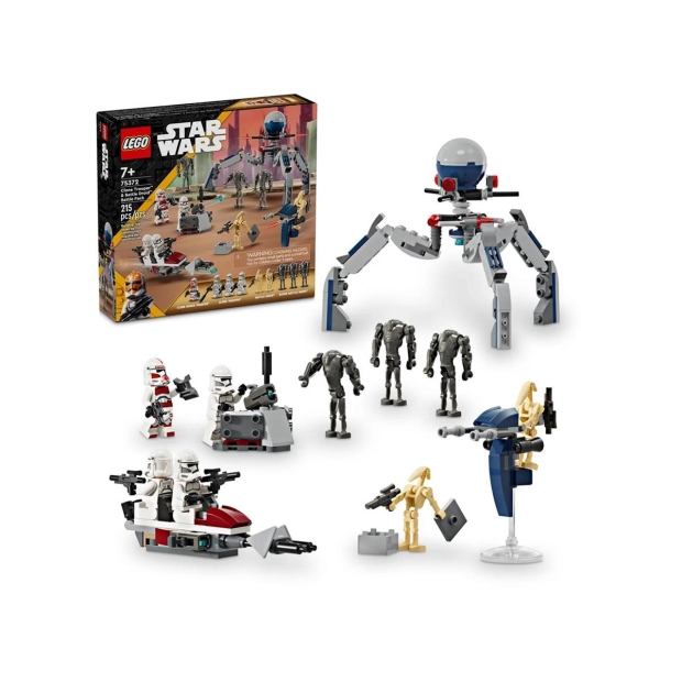 LEGO Star Wars 75372 Zestaw bitewny z żołnierzem armii klonów™ i droidem bojowym™-8352911