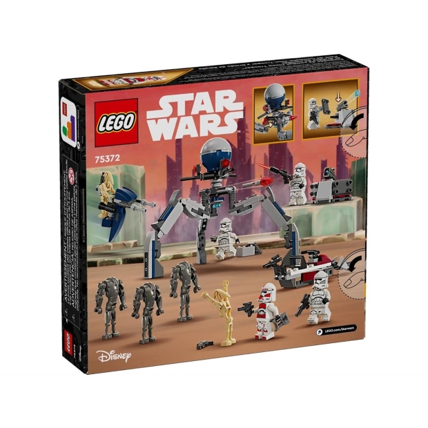 LEGO Star Wars 75372 Zestaw bitewny z żołnierzem armii klonów™ i droidem bojowym™-8352911