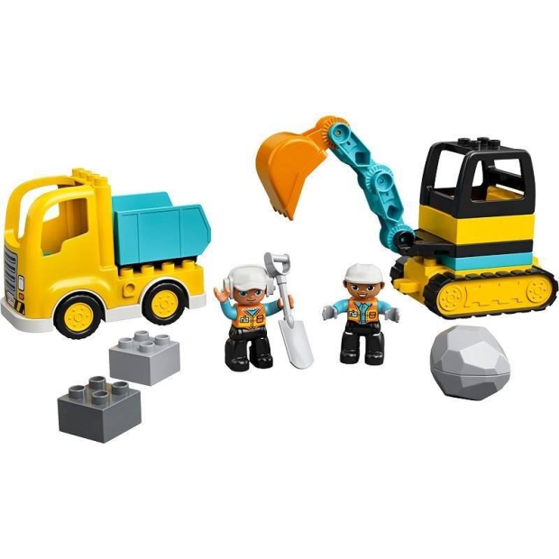 LEGO DUPLO 10931 Ciężarówka i koparka gąsienicowa-8575476