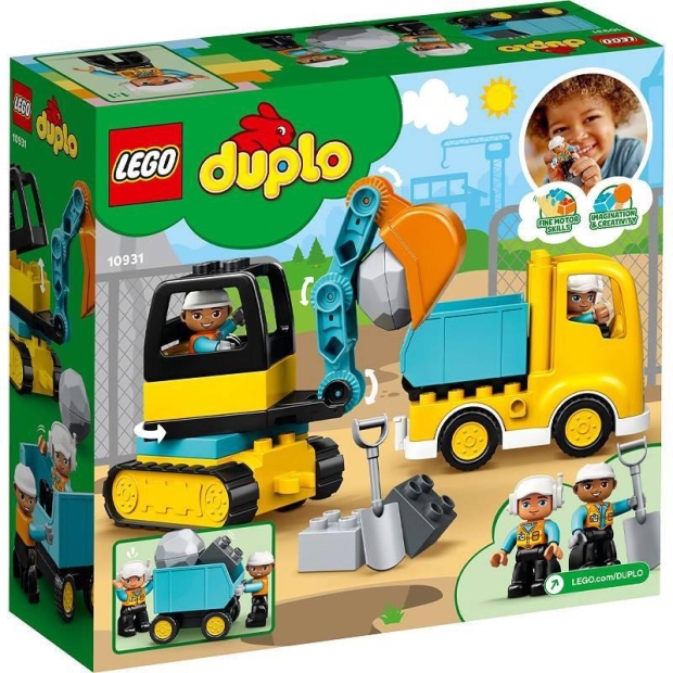 LEGO DUPLO 10931 Ciężarówka i koparka gąsienicowa-8575477