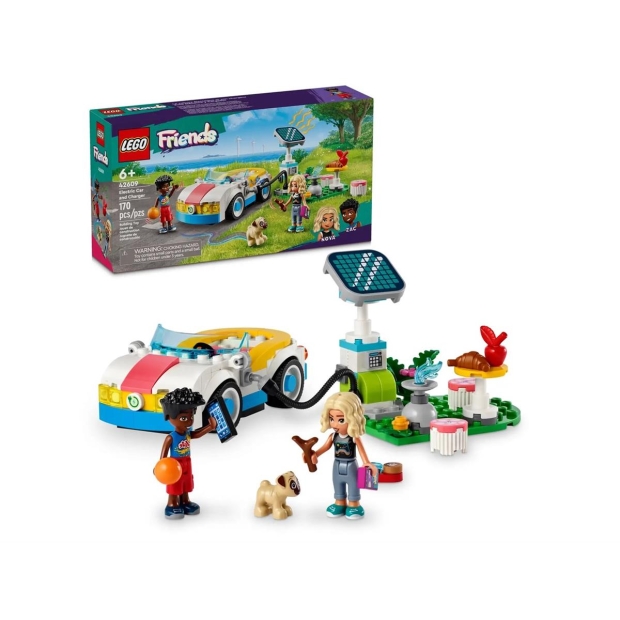 LEGO Friends 42609 Samochód elektryczny i stacja ładująca-8575551