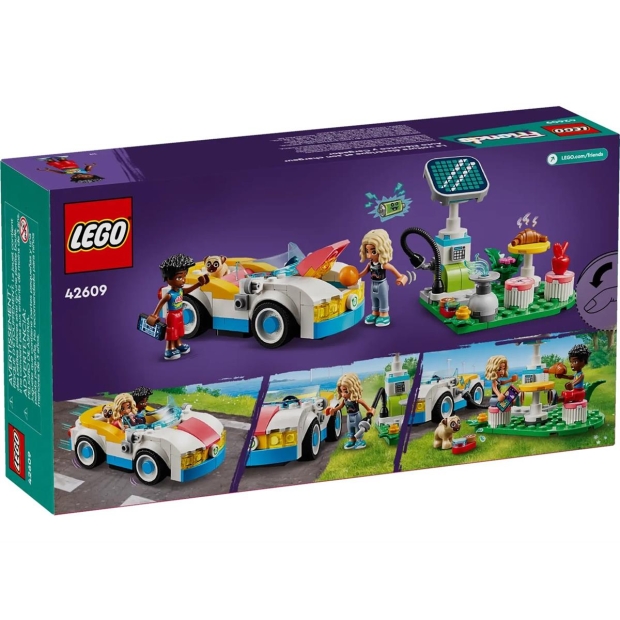 LEGO Friends 42609 Samochód elektryczny i stacja ładująca-8575551