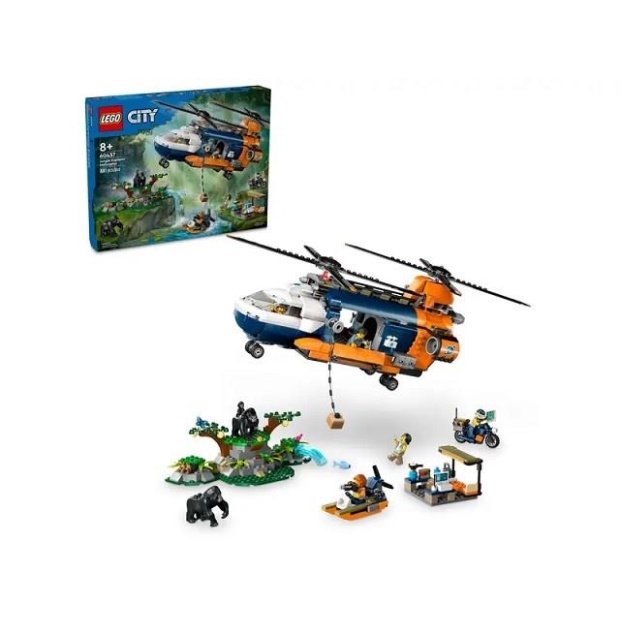 LEGO City 60437 Helikopter badaczy dżungli w bazie-8575609