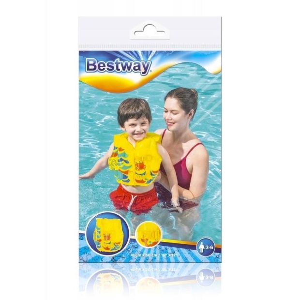 BESTWAY Kamizelka Do Nauki Pływania Tropikalna 41x30 cm 32069-8955353